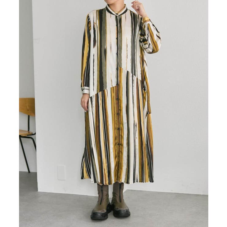 【ear PAPILLONNER】長袖斜めプリーツワンピース【SUM0 STYL… | PAL GROUP OUTLET | 詳細画像2 