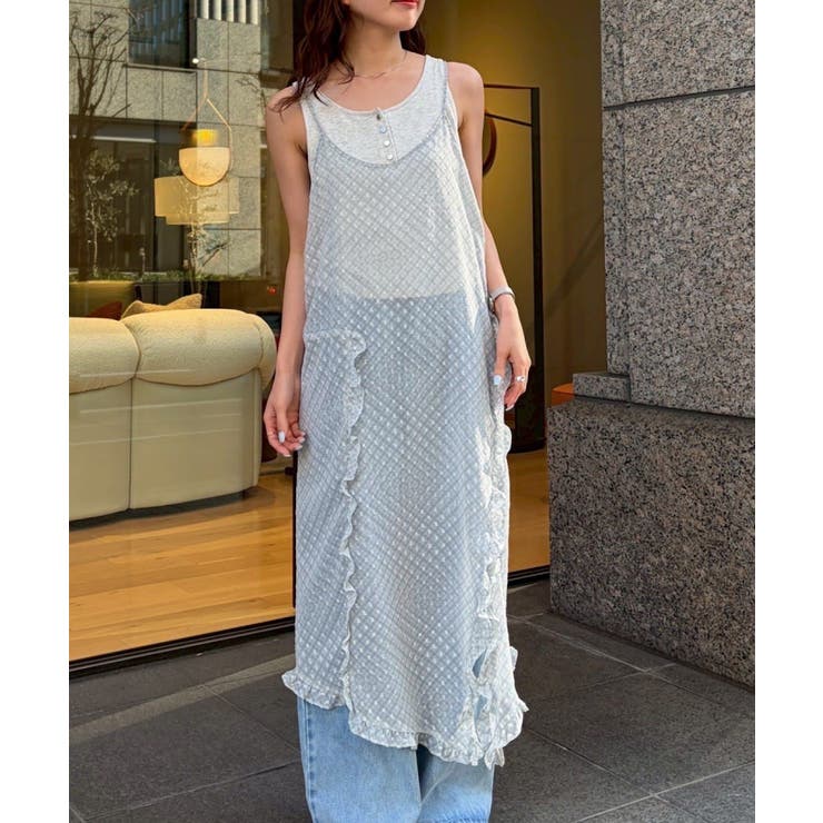 【Kastane】B オーバーレイチェックキャミワンピース | PAL GROUP OUTLET | 詳細画像17 