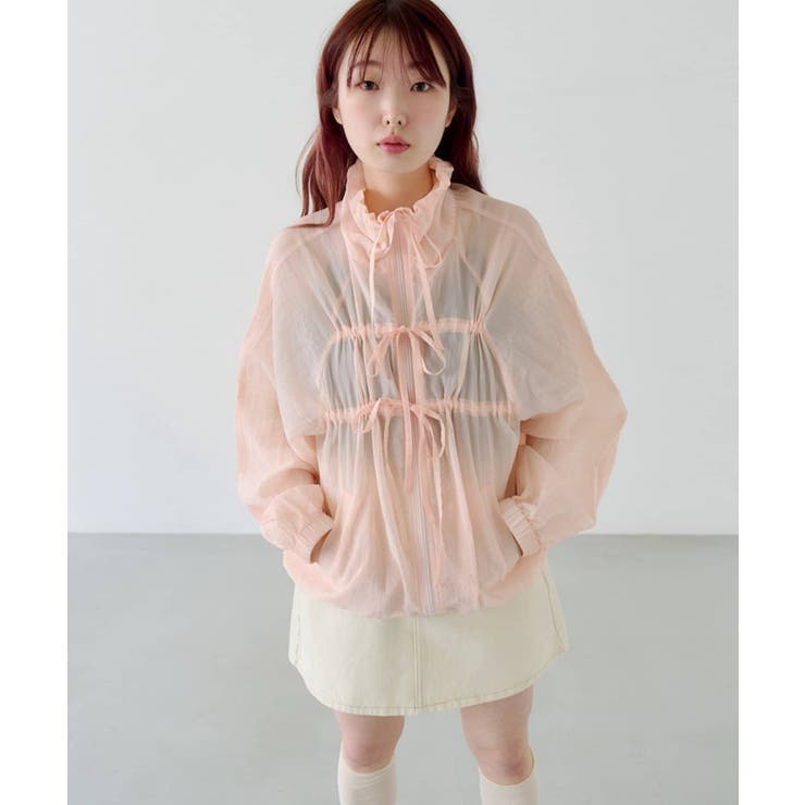 PNK | 【Kastane】リボンナイロンブルゾン | PAL GROUP OUTLET