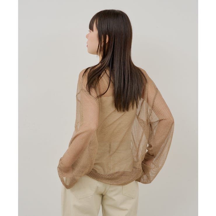【Kastane】SHEER BORDER HENLEY | PAL GROUP OUTLET | 詳細画像3 