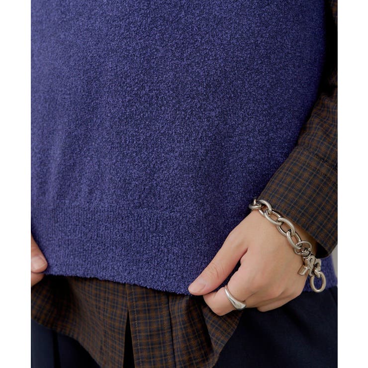 【Kastane】BOUCLE V-NECK KNIT VEST | PAL GROUP OUTLET | 詳細画像10 