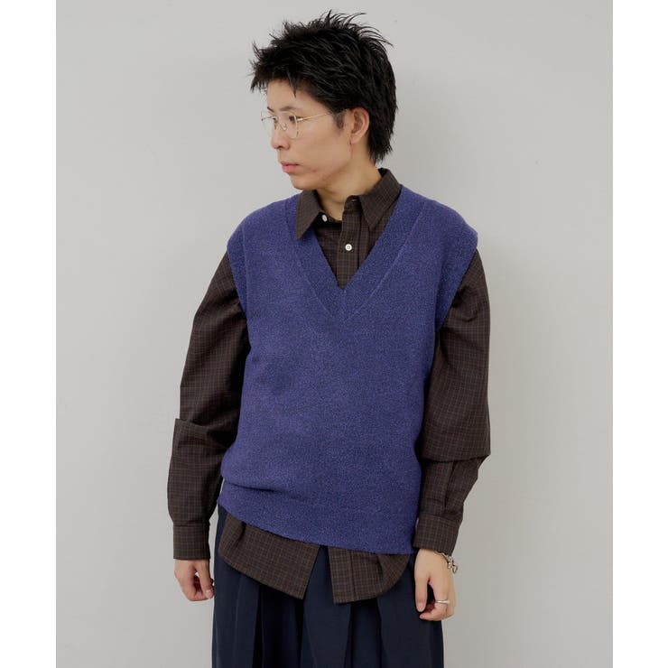 【Kastane】BOUCLE V-NECK KNIT VEST | PAL GROUP OUTLET | 詳細画像11 