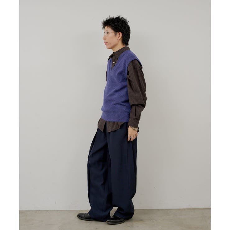 【Kastane】BOUCLE V-NECK KNIT VEST | PAL GROUP OUTLET | 詳細画像15 