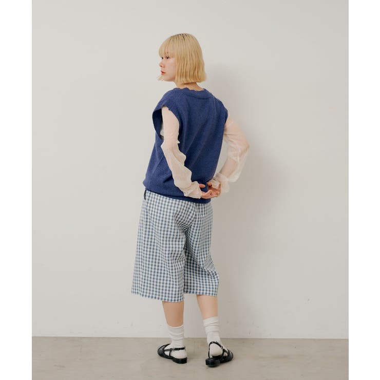 【Kastane】BOUCLE V-NECK KNIT VEST | PAL GROUP OUTLET | 詳細画像5 
