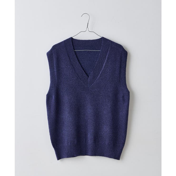【Kastane】BOUCLE V-NECK KNIT VEST | PAL GROUP OUTLET | 詳細画像8 