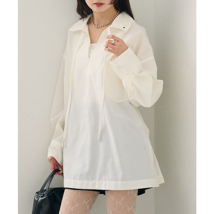 OFF | 【mystic】襟付きスキッパーシャツ | PAL GROUP OUTLET