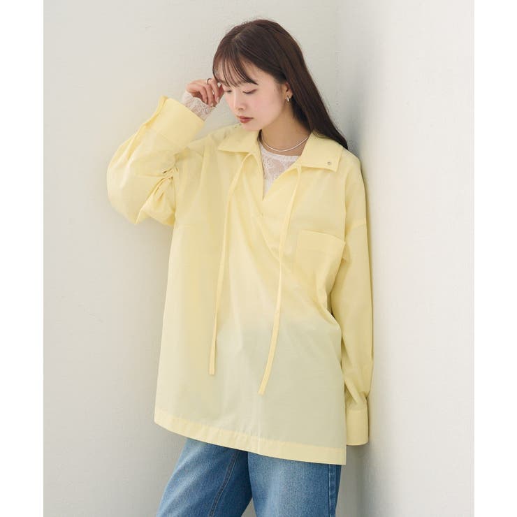 【mystic】襟付きスキッパーシャツ | PAL GROUP OUTLET | 詳細画像12 