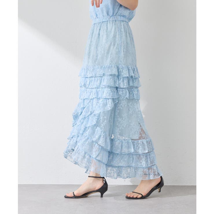 【La boutique BonBon】チュール刺?フリルマキシSK | PAL GROUP OUTLET | 詳細画像2 