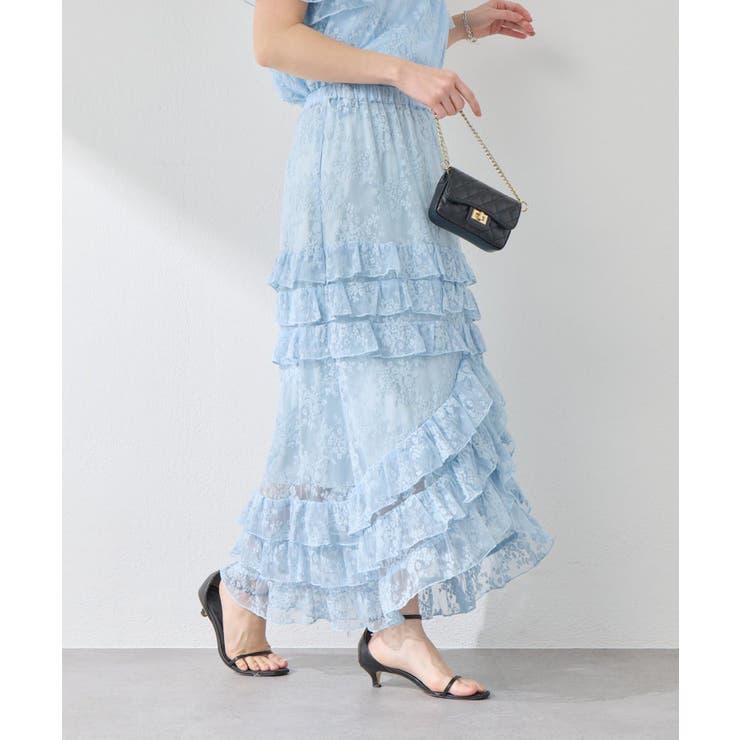 【La boutique BonBon】チュール刺?フリルマキシSK | PAL GROUP OUTLET | 詳細画像4 