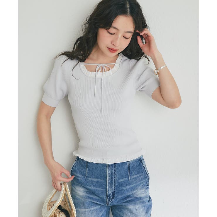 LGY | 【La boutique BonBon】クールタッチUVフリルレイヤード風KN | PAL GROUP OUTLET