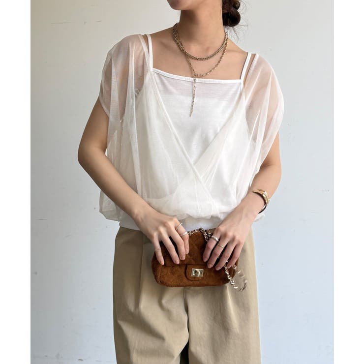 OFF | 【DouDou】W 前後2WAYチュールカシュクールプルオーバー | PAL GROUP OUTLET