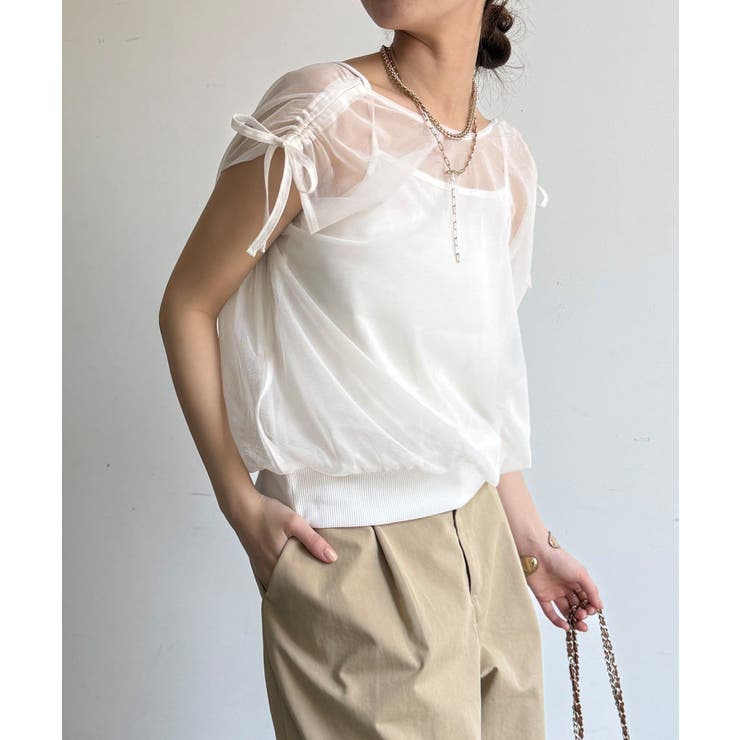 【DouDou】W 前後2WAYチュールカシュクールプルオーバー | PAL GROUP OUTLET | 詳細画像9 