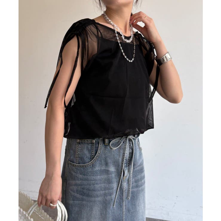 【DouDou】W 前後2WAYチュールカシュクールプルオーバー | PAL GROUP OUTLET | 詳細画像29 