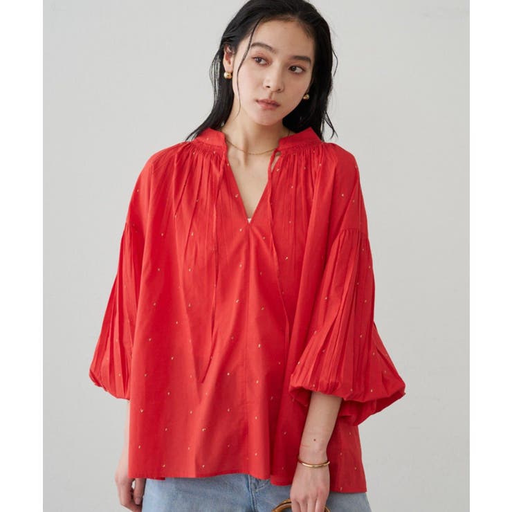 【Loungedress】【INDIA】スキッパー刺繍BL | PAL GROUP OUTLET | 詳細画像7 