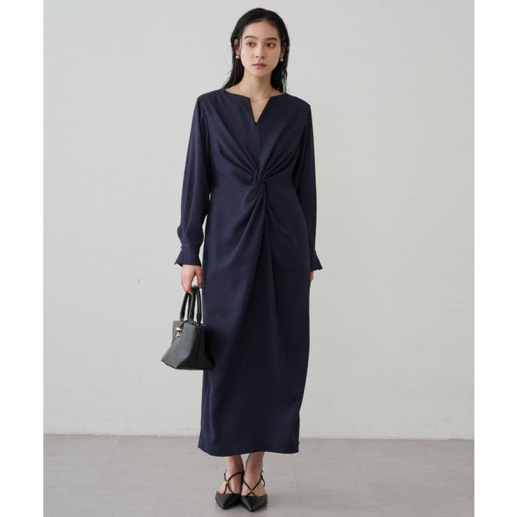 NVY | 【Loungedress】ツイストVネックOP | PAL GROUP OUTLET