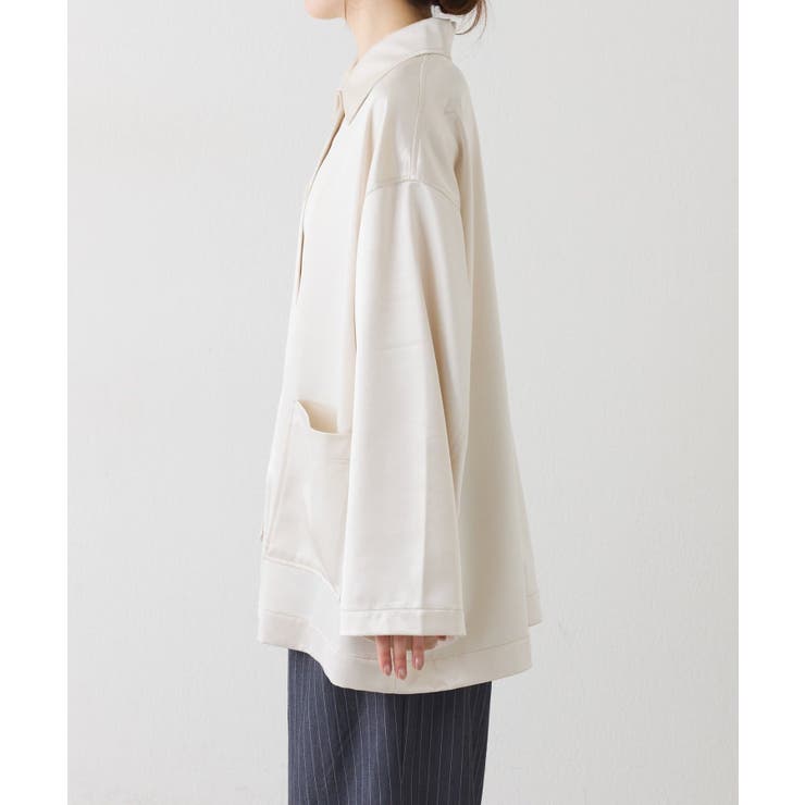 【CIAOPANIC TYPY】PON企画サテンBIGシャツジャケット | PAL GROUP OUTLET | 詳細画像4 
