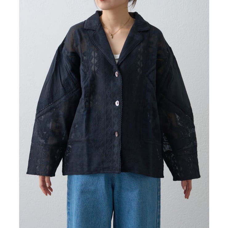 【CIAOPANIC TYPY】【india】レースリメイク風シャツジャケット | PAL GROUP OUTLET | 詳細画像12 