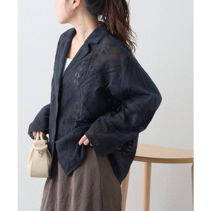 【CIAOPANIC TYPY】【india】レースリメイク風シャツジャケット | PAL GROUP OUTLET | 詳細画像4 