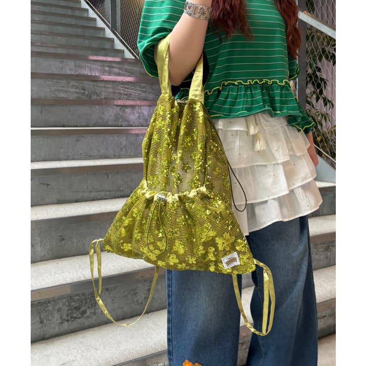GREEN | 【CIAOPANIC TYPY】H.Sスパンコールナップサック | PAL GROUP OUTLET