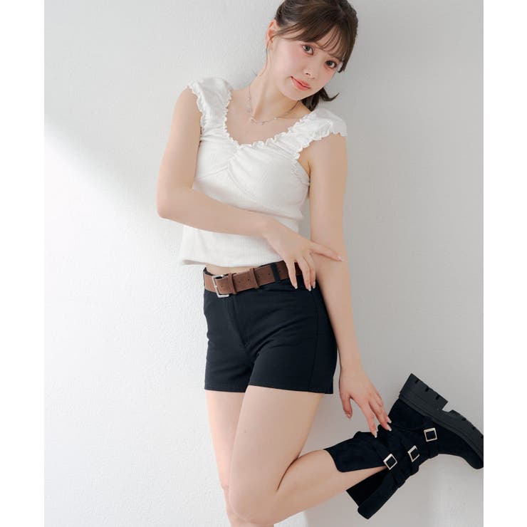 【Chico】ベルト付コンパクトショートパンツ | PAL GROUP OUTLET | 詳細画像3 