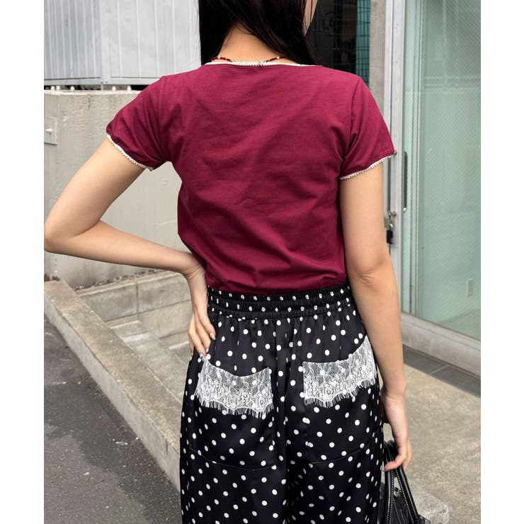 【Ciaopanic】ピコレースVネックコンパクトTee | PAL GROUP OUTLET | 詳細画像5 