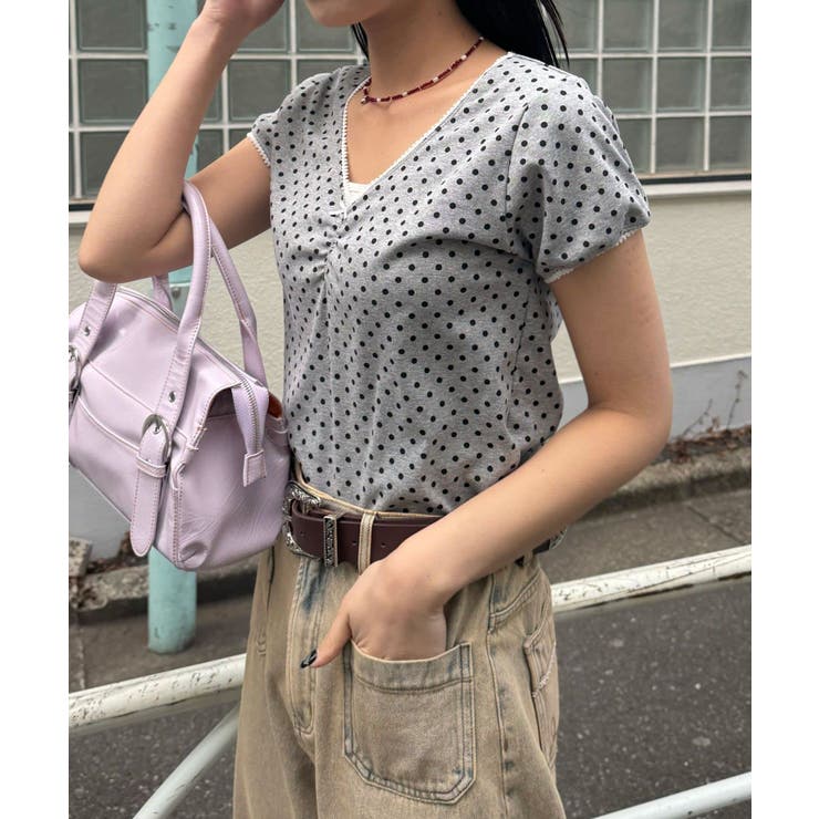 【Ciaopanic】ピコレースVネックコンパクトTee | PAL GROUP OUTLET | 詳細画像12 