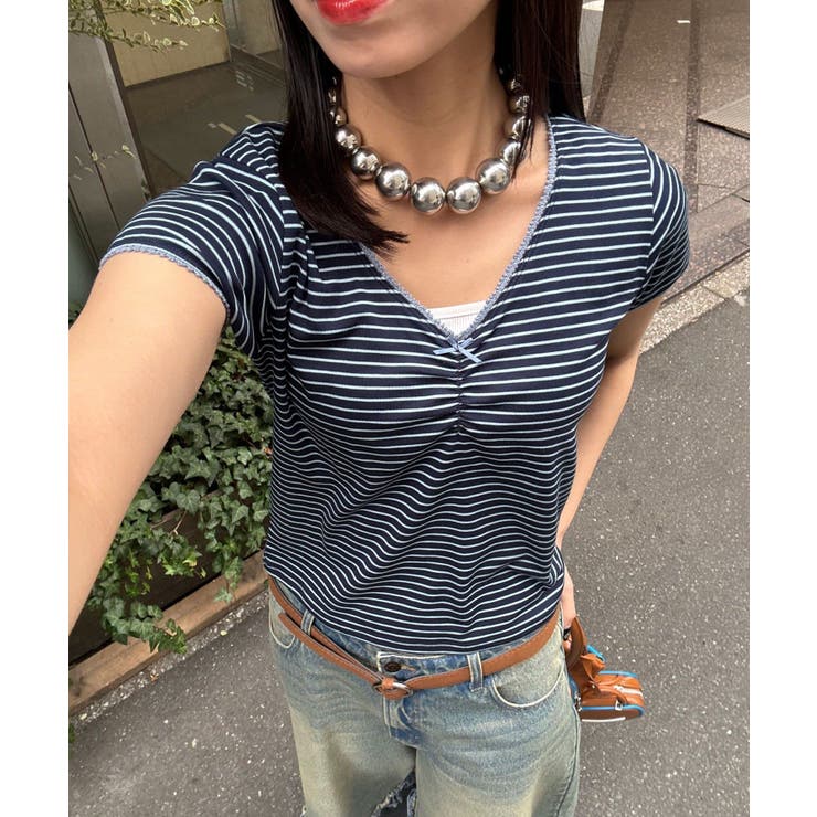 【Ciaopanic】ピコレースVネックコンパクトTee | PAL GROUP OUTLET | 詳細画像17 