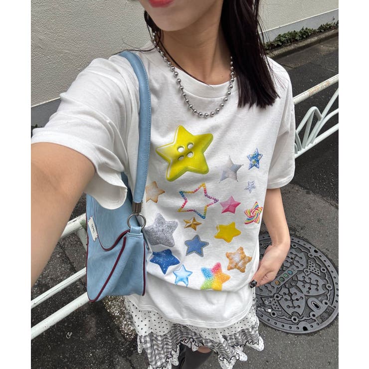 【Ciaopanic】【SETフェア】スター＆缶バッジTee | PAL GROUP OUTLET | 詳細画像1 