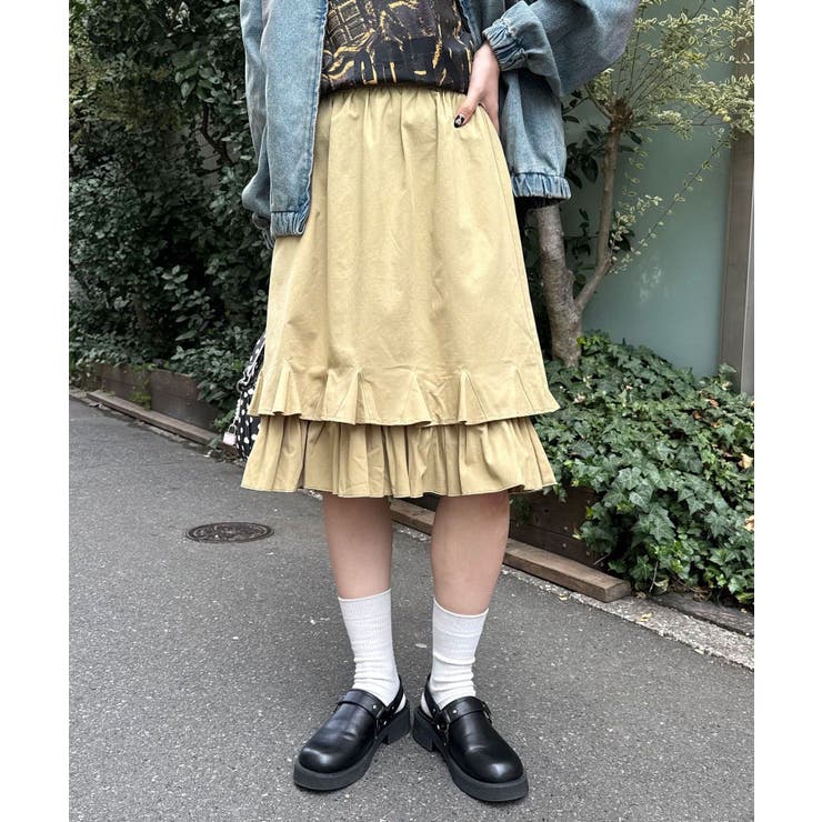 【Ciaopanic】裾フリルミリタリーミドルスカート | PAL GROUP OUTLET | 詳細画像2 
