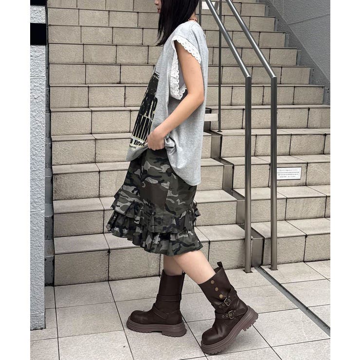 【Ciaopanic】裾フリルミリタリーミドルスカート | PAL GROUP OUTLET | 詳細画像13 