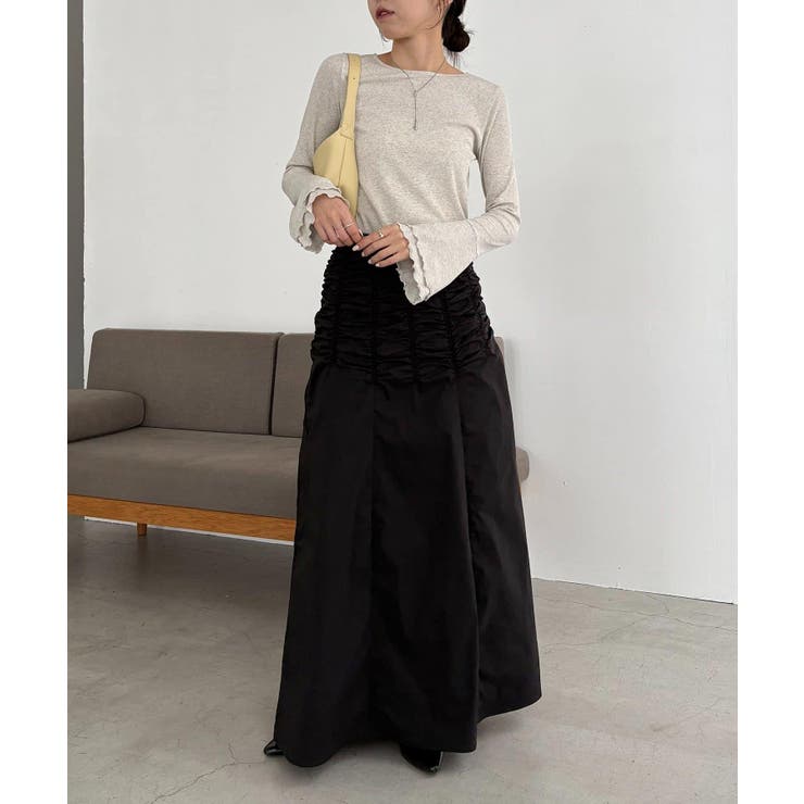 【CAPRICIEUX LE'MAGE】ラインギャザーSK | PAL GROUP OUTLET | 詳細画像3 