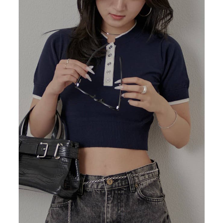 【mline】ボタンヘンリー ニット | PAL GROUP OUTLET | 詳細画像4 