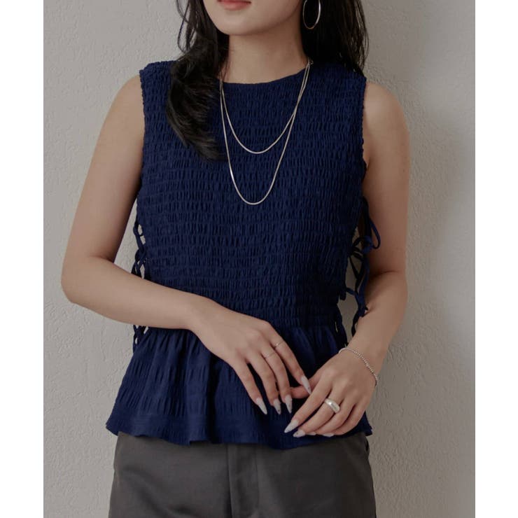 【mline】チェック ギャザーブラウス | PAL GROUP OUTLET | 詳細画像8 