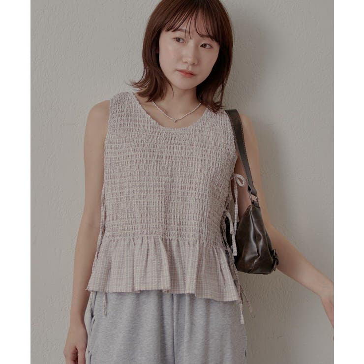 【mline】チェック ギャザーブラウス | PAL GROUP OUTLET | 詳細画像15 
