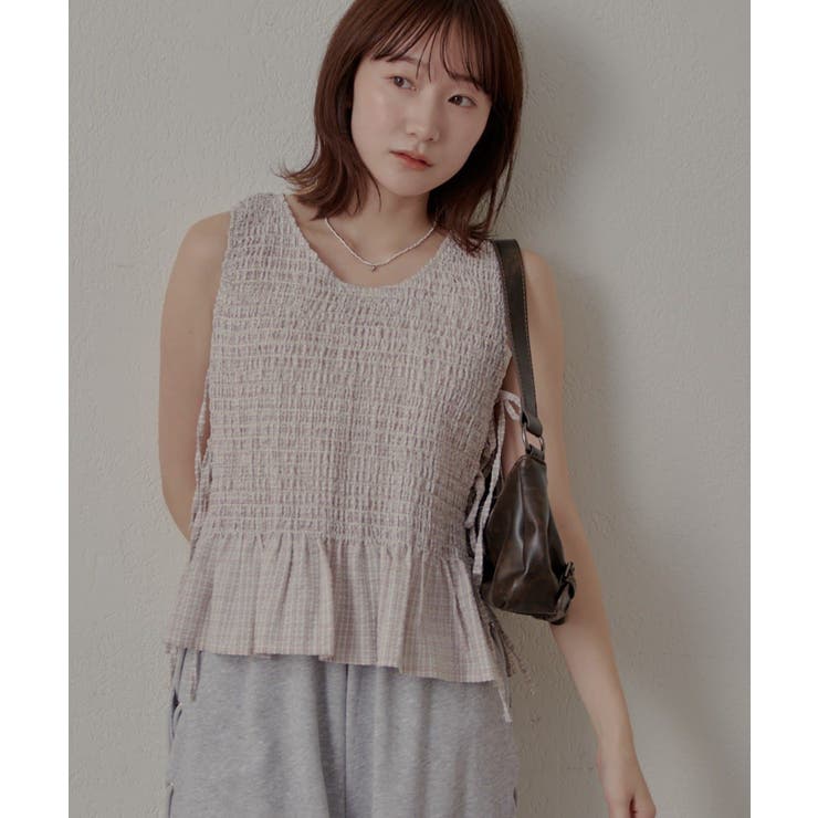 【mline】チェック ギャザーブラウス | PAL GROUP OUTLET | 詳細画像17 