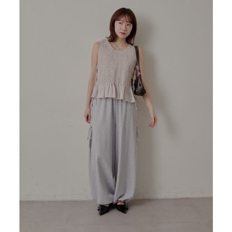 【mline】チェック ギャザーブラウス | PAL GROUP OUTLET | 詳細画像18 