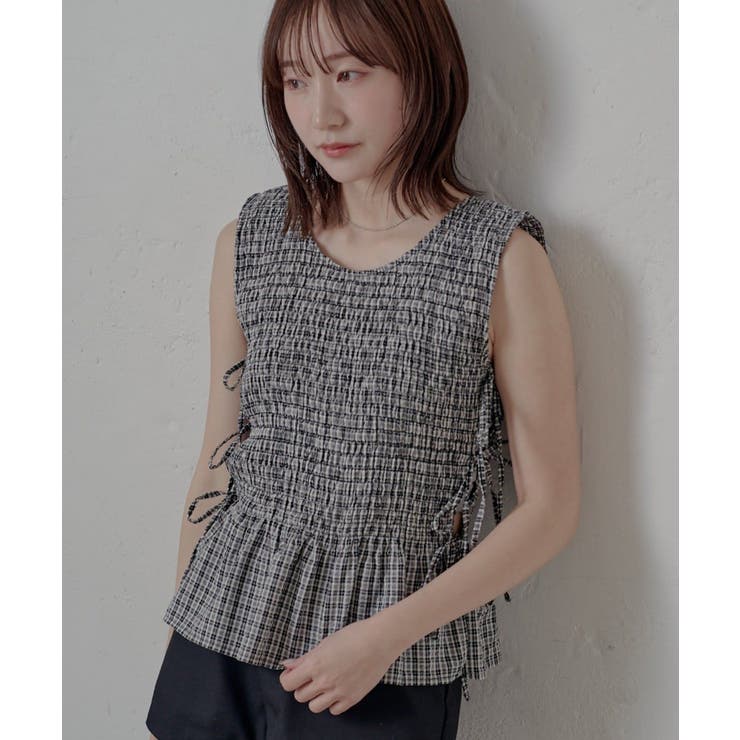 【mline】チェック ギャザーブラウス | PAL GROUP OUTLET | 詳細画像20 