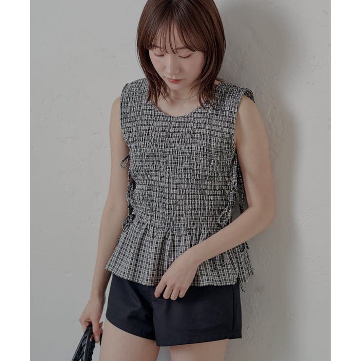 【mline】チェック ギャザーブラウス | PAL GROUP OUTLET | 詳細画像22 