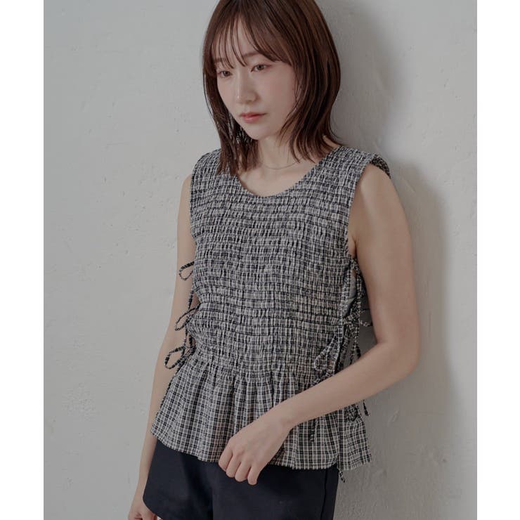 【mline】チェック ギャザーブラウス | PAL GROUP OUTLET | 詳細画像23 