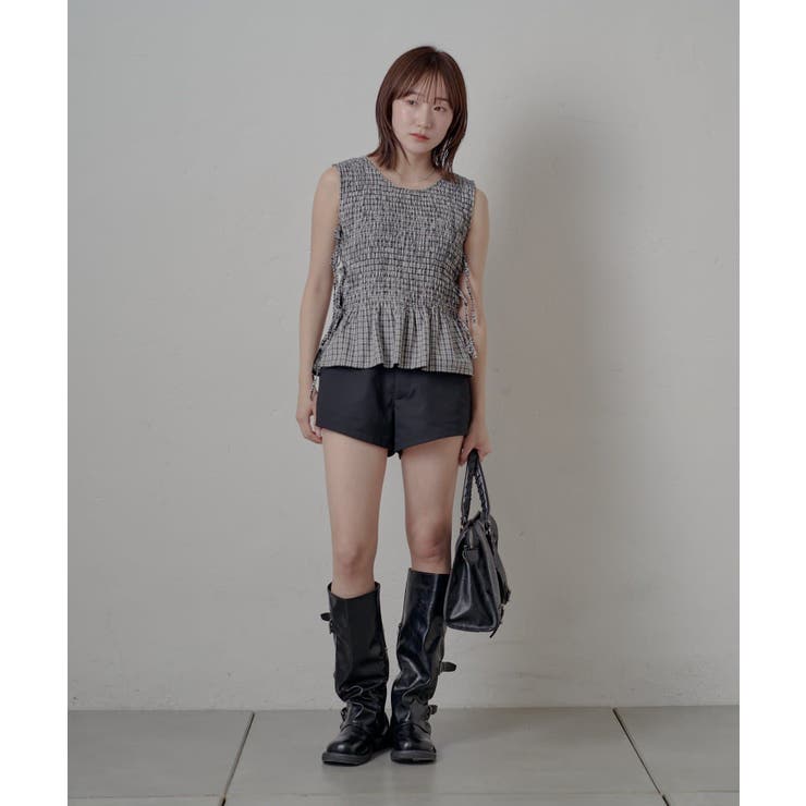 【mline】チェック ギャザーブラウス | PAL GROUP OUTLET | 詳細画像25 