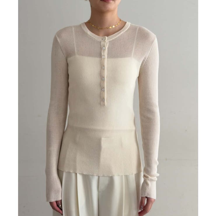 【Loungedress】シアーリブヘンリーKN | PAL GROUP OUTLET | 詳細画像12 