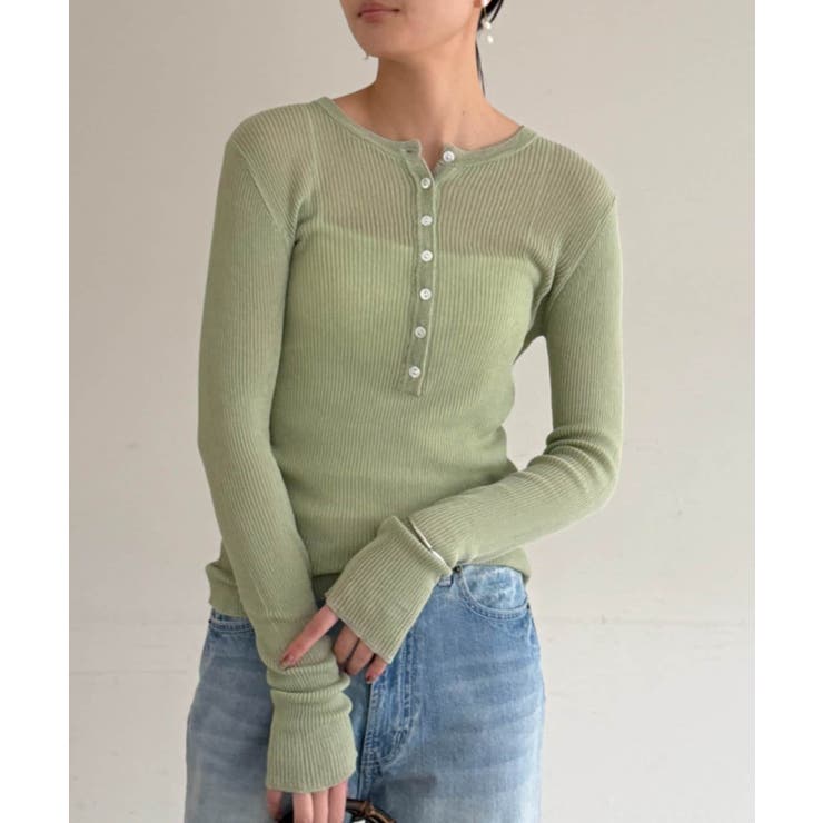 【Loungedress】シアーリブヘンリーKN | PAL GROUP OUTLET | 詳細画像23 