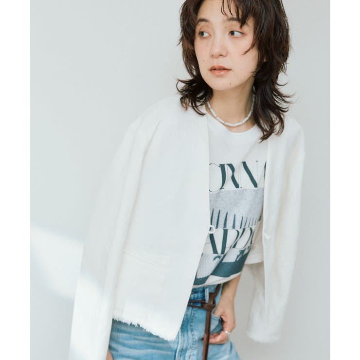 【RIVE DROITE】ペーパーリネンノーカラーJK | PAL GROUP OUTLET | 詳細画像11 