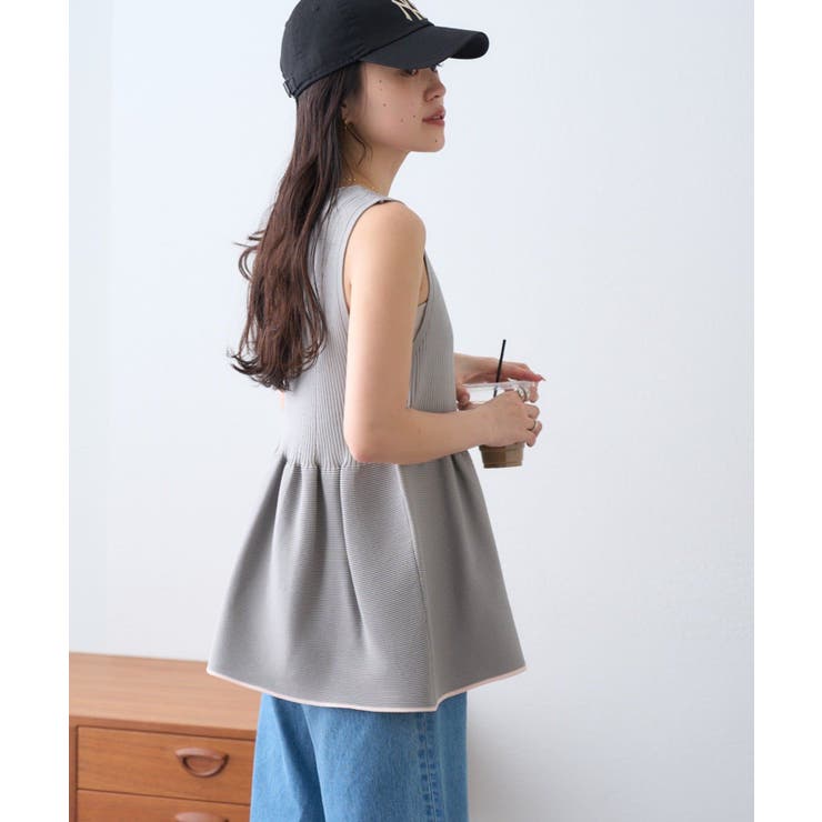 【CIAOPANIC TYPY】スポンディッシュWZIPペプラム配色ニッ… | PAL GROUP OUTLET | 詳細画像4 