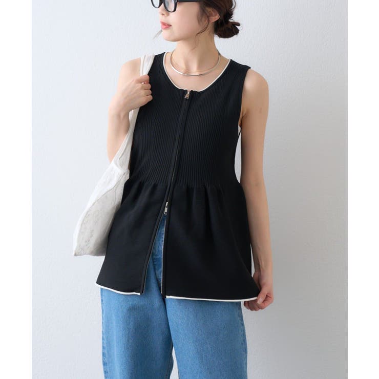 【CIAOPANIC TYPY】スポンディッシュWZIPペプラム配色ニッ… | PAL GROUP OUTLET | 詳細画像13 
