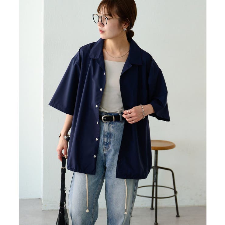 【Discoat】裾ドロストオープンカラーオーバーシャツ | PAL GROUP OUTLET | 詳細画像29 