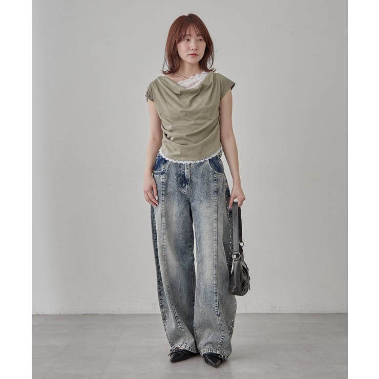 【mline】オフショルレースフレンチT | PAL GROUP OUTLET | 詳細画像5 
