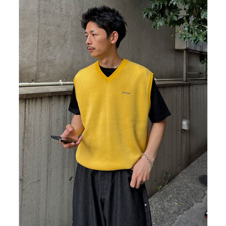 【Ciaopanic】バーズアイサマーニットVネックベスト | PAL GROUP OUTLET | 詳細画像1 
