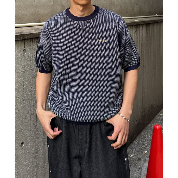 NVY | 【Ciaopanic】バーズアイサマーニットクルーネックTシャツ | PAL GROUP OUTLET
