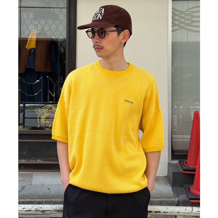 YEL | 【Ciaopanic】バーズアイサマーニットクルーネックTシャツ | PAL GROUP OUTLET